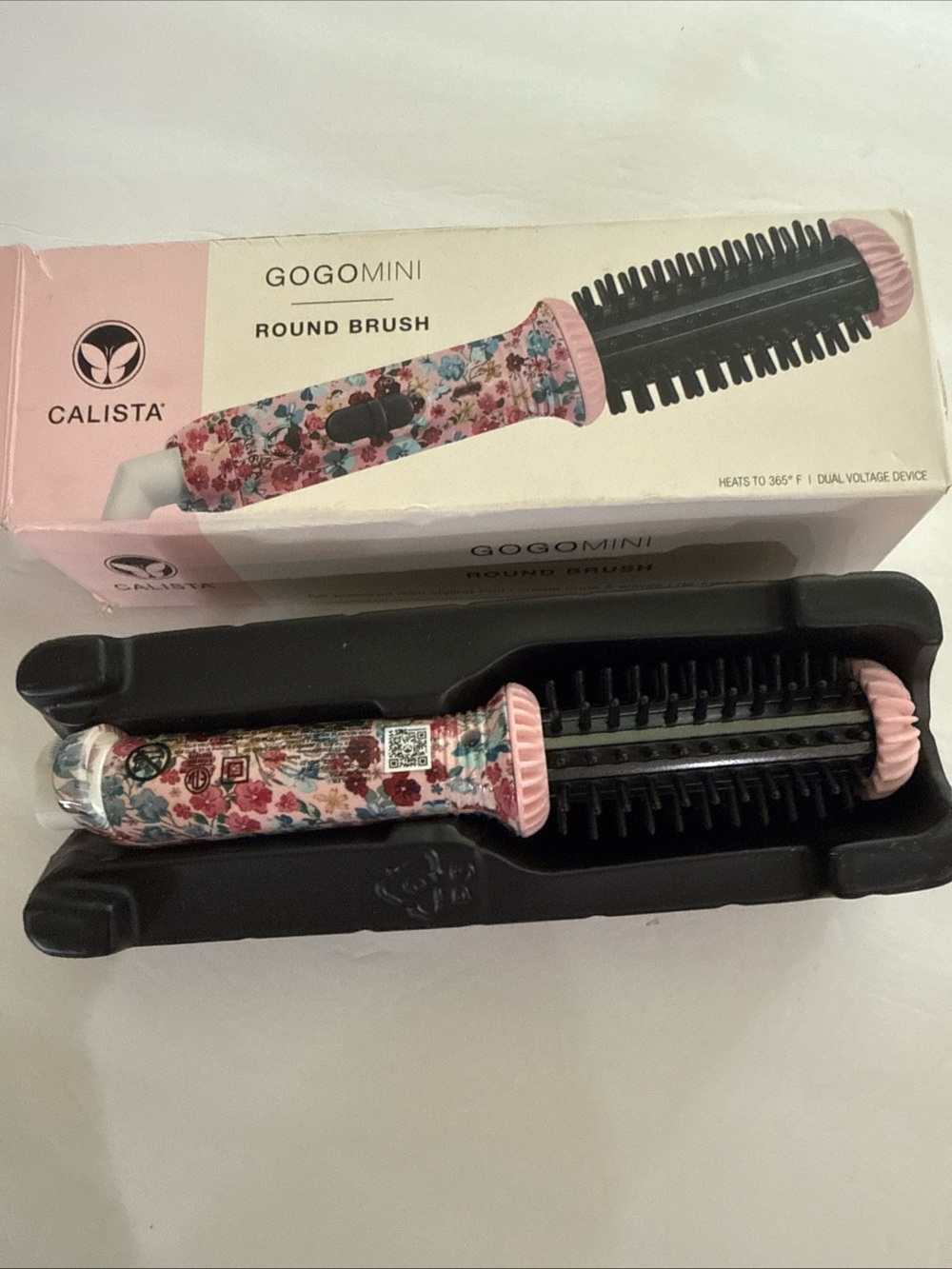 Calista GoGo Mini 1 in Barrel Round Brush Hair Styling Tool Pink